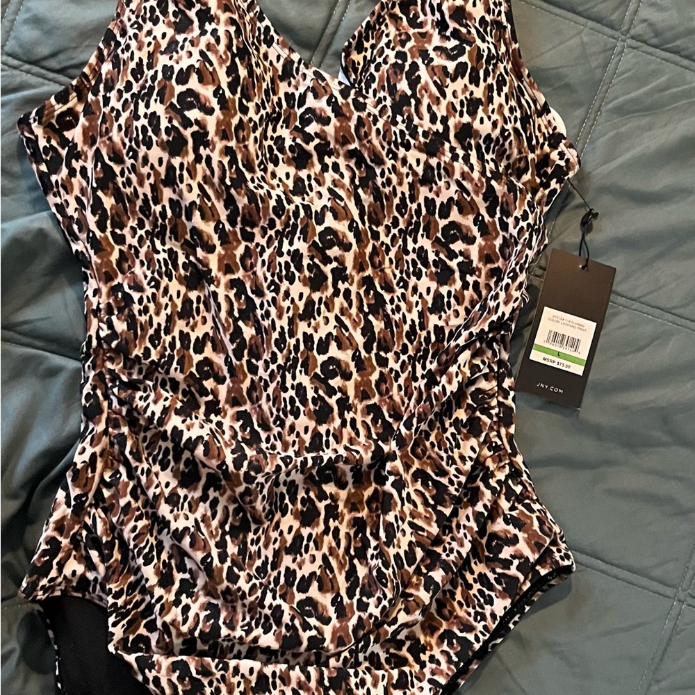 Jones New York Leopard Print Swimsuit